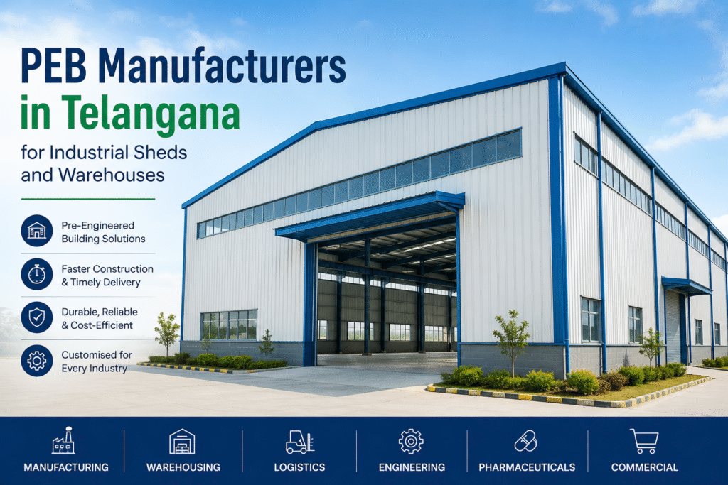 PEB Manufacturers in Telangana for Industrial Sheds and Warehouses