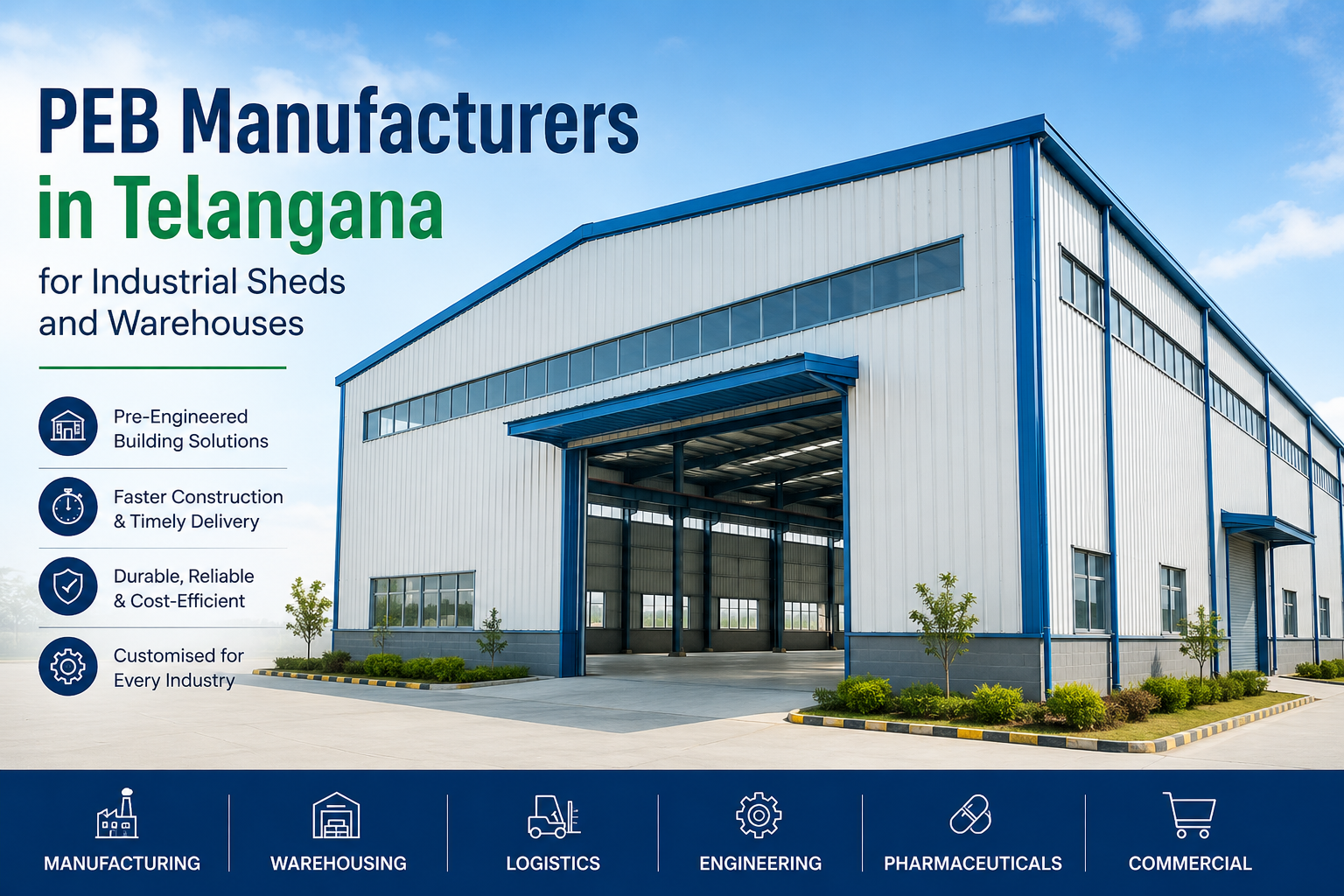PEB manufacturers in Telangana for industrial sheds and warehouse buildings