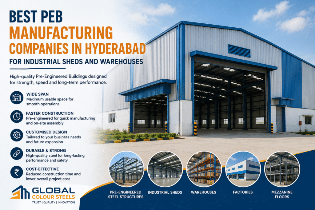Best PEB Manufacturing Companies in Hyderabad for Industrial Sheds and Warehouses